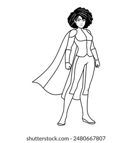 Vector Cartoon Superhero Character Illustration Isolated