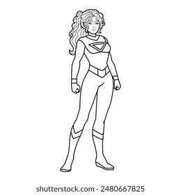 Vector Cartoon Superhero Character Illustration Isolated
