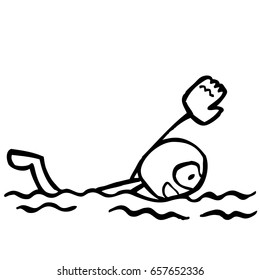 Vector cartoon swimming pool