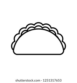 Vector Cartoon Taco Icon Isolated On White Background