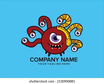 vector cartoon tentacled monster robot 
