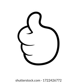 Vector Cartoon Thumbs Up Illustration