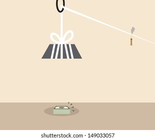 Vector cartoon of Timer trap