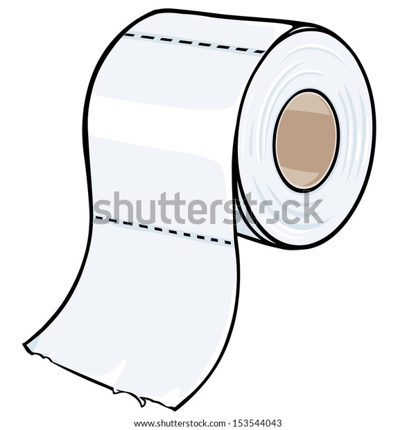 Vector Cartoon Toilet Paper Stock Vector (Royalty Free) 153544043