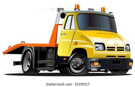 Vector Cartoon Tow Truck