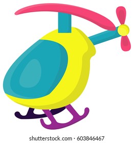 Vector Cartoon Toy Helicopter