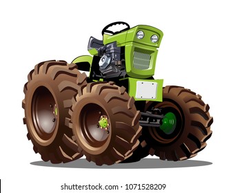 Vector Cartoon Tractor. Available EPS-10 vector format separated by groups for easy edit