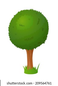 Vector cartoon tree