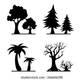 Silhouette Pine Tree Stock Images, Royalty-Free Images & Vectors