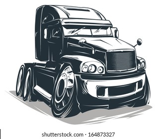 Vector Cartoon Truck Stock Vector (Royalty Free) 164873327 | Shutterstock