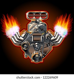Vector Cartoon Turbo Engine Stock Vector (Royalty Free) 122269609 |  Shutterstock