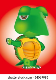 vector of cartoon turtle