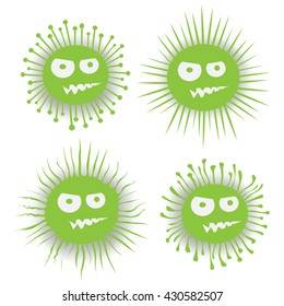 Vector cartoon viruses