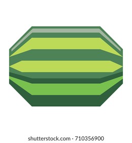Vector Cartoon Watermelon Isolated On White Background