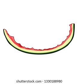 Vector Cartoon Watermelon Rind