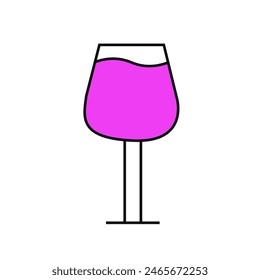 Icono De Vidrio De Vector De Dibujos Animados Aislado Sobre Fondo Blanco