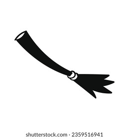 Vector cartoon witches broom . symbol of halloween.