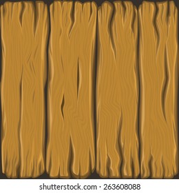 Vector cartoon wood board texture