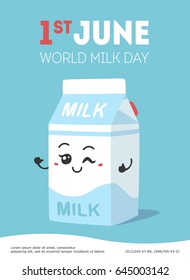 vector cartoon world milk day illustration