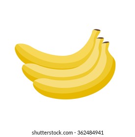 Vector cartoon yellow bananas