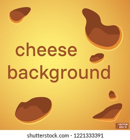 Vector cartoon yellow cheesy background. For your design
