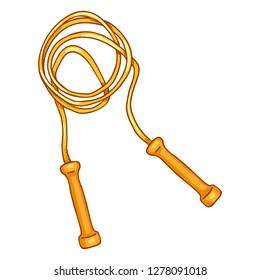 Vector Cartoon Yellow Jumping Rope