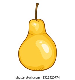 Vector Cartoon Yellow Pear