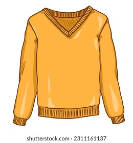 Vektorgrafik-Gelbe Pullover-Illustration