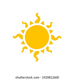 Vector Cartoon Yellow Sun Shining Light Stock Vector (Royalty Free ...