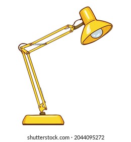 Vektorgrafik-Gelbe Tischlampe Illustration.