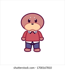 El zoológico de la película vectorial Walrus Brown aislado