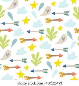 Vector cartoonish pattern of arrows.