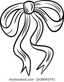 vector cartoonn ribbon bow isolatedd on transparent background