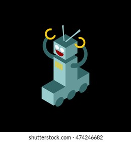 Vector CartoonRobot Design Icon. Toy robots vector