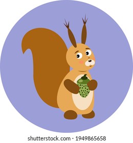 vector cartoon-style squirrel for children's products