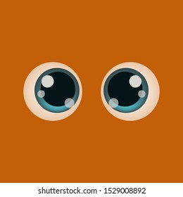 Vector cartoony, funny eyes illustration.