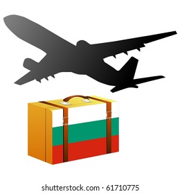 vector case with the national flag of Bulgaria