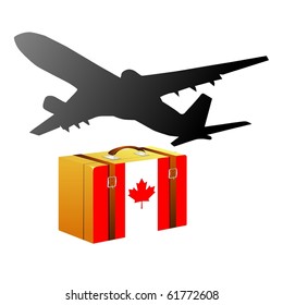 vector case with the national flag of  Canada