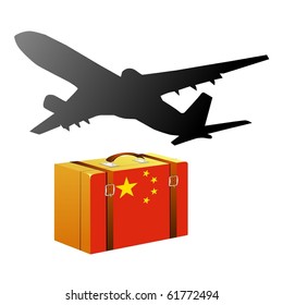 vector case with the national flag of China