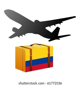 vector case with the national flag of Colombia