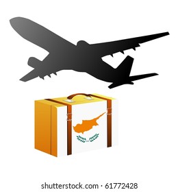vector case with the national flag of  Cyprus