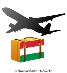 vector case with the national flag of Hungary