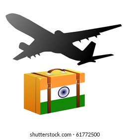 vector case with the national flag of India
