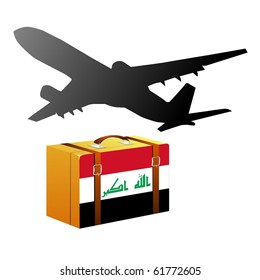 vector case with the national flag of Iraq