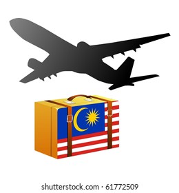vector case with the national flag of Malaysia