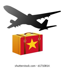 vector case with the national flag of Vietnam