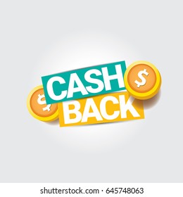 vector cash back icon isolated on grey background. cashback or money refund label