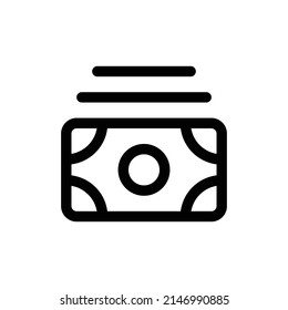 Vector Cash Icon Outline Black Stock Vector (Royalty Free) 2146990885 ...