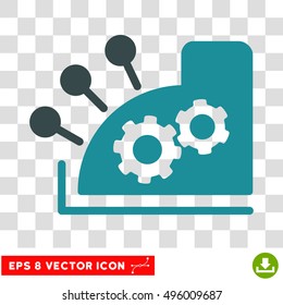 Vector Cash Register EPS vector pictogram. Illustration style is flat iconic bicolor soft blue symbol on a transparent background.