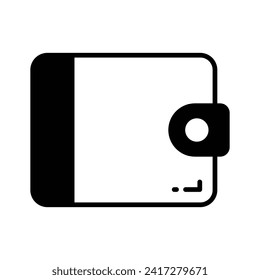 Vector of cash wallet, icon of wallet having currency in editable style